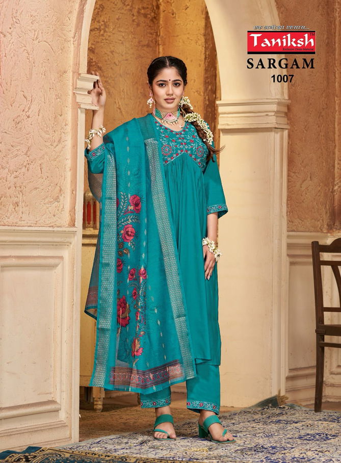 Sargam Vol 1 By Taniksh Designer Alia Cut Kurti With Bottom Dupatta Wholesale Shop In Surat
